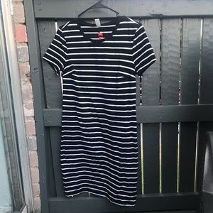 Stripped t shirt dress
